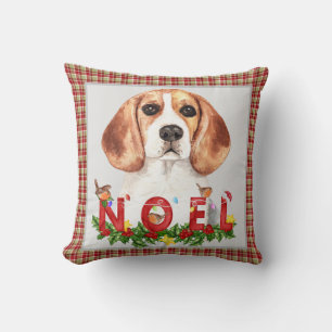 Beagle und Weihnachtsgeschäft Kissen