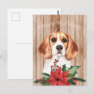 Beagle und Weihnachtsgeschäft Postkarte