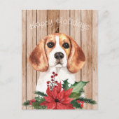 Beagle und Weihnachtsgeschäft Postkarte (Vorderseite)