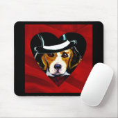 Beagle Valentine Geschenke Mousepad (Mit Mouse)