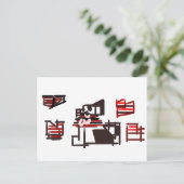 Beagle valentine postkarte (Stehend Vorderseite)