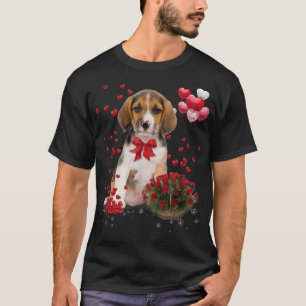 Beagle Valentines Day  Funny Dog Lover Happy Valen T-Shirt