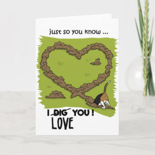 Beagle Valentinkarte; Liebe des Hundes Beagle Feiertagskarte
