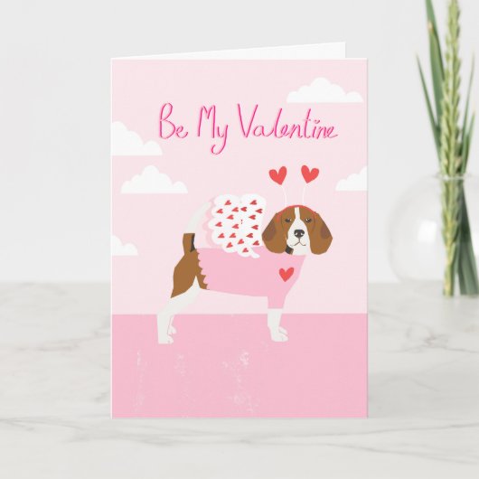 Beagle Valentinstag Liebe Feiertagskarte (Vorderseite)
