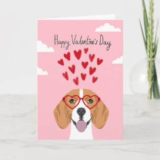 Beagle-Valentinstaghundekarte Feiertagskarte