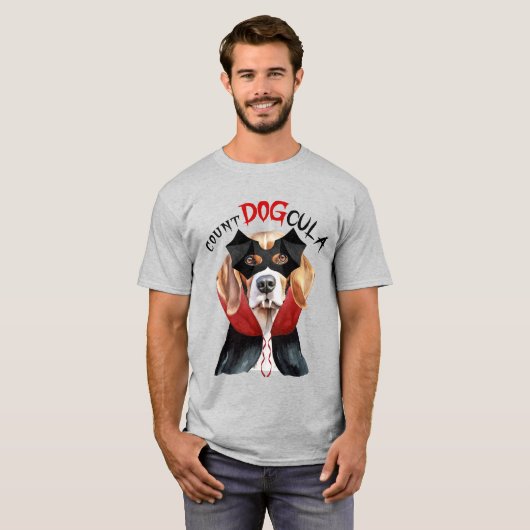 Beagle Vampire Dog Funny Halloween T-Shirt (Vorne ganz)