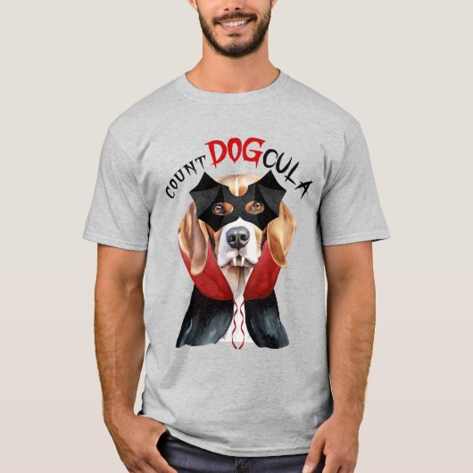 Beagle Vampire Dog Funny Halloween T-Shirt (Vorderseite)