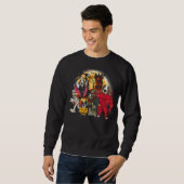 Beagle Vampire Mummy Evil Hexenkostüm Sweatshirt (Vorne ganz)