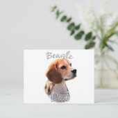 BEAGLE VATER 2 POSTKARTE (Stehend Vorderseite)
