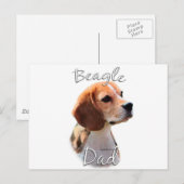BEAGLE VATER 2 POSTKARTE (Vorne/Hinten)