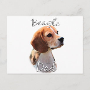 BEAGLE VATER 2 POSTKARTE
