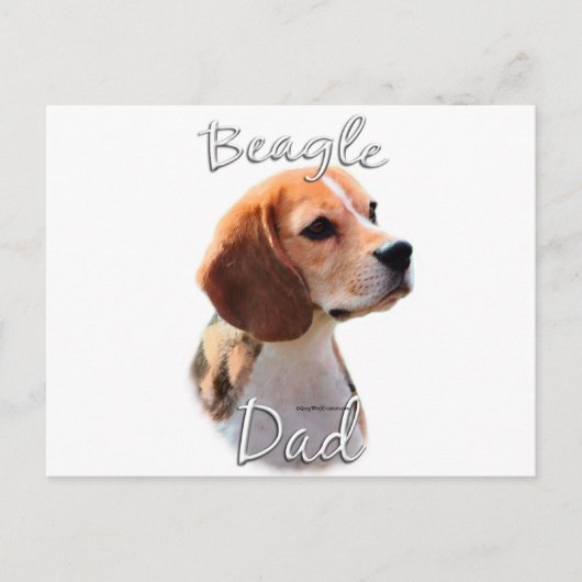 BEAGLE VATER 2 POSTKARTE (Vorderseite)
