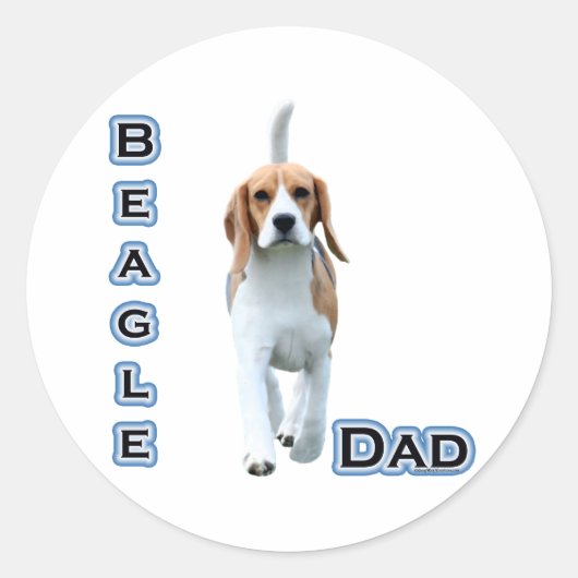 Beagle Vater 4 - Aufkleber (Vorderseite)