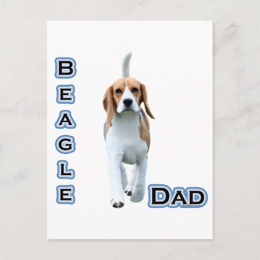 BEAGLE VATER 4 POSTKARTE (Vorderseite)