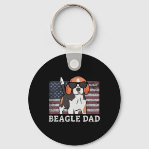 Beagle Vater American Flag 4. Juli Patriotische Be Schlüsselanhänger