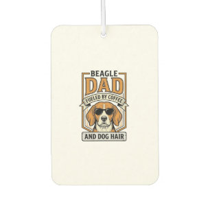 Beagle-Vater, angetrieben von Kaffee und Hundefell Autolufterfrischer