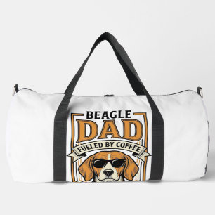 Beagle-Vater, angetrieben von Kaffee und Hundefell Duffle Bag