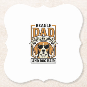 Beagle-Vater, angetrieben von Kaffee und Hundefell Untersetzer
