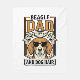 Beagle-Vater, angetrieben von Kaffee und Hundehaar Fleecedecke