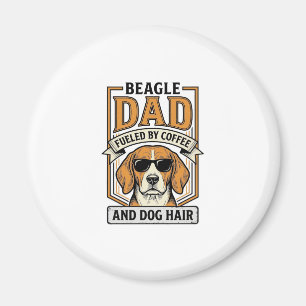 Beagle-Vater, angetrieben von Kaffee und Hundehaar Magnet