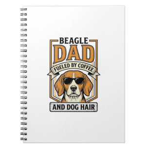 Beagle-Vater, angetrieben von Kaffee und Hundehaar Notizblock
