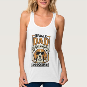 Beagle-Vater, angetrieben von Kaffee und Hundehaar Tank Top