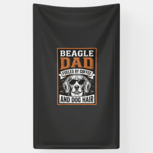 Beagle-Vater angetrieben von Kaffee und Hundehaare Banner