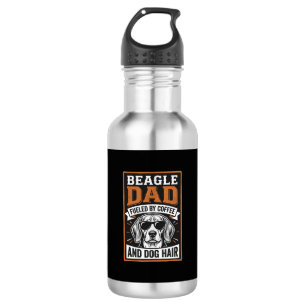 Beagle-Vater angetrieben von Kaffee und Hundehaare Edelstahlflasche