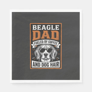 Beagle-Vater angetrieben von Kaffee und Hundehaare Serviette
