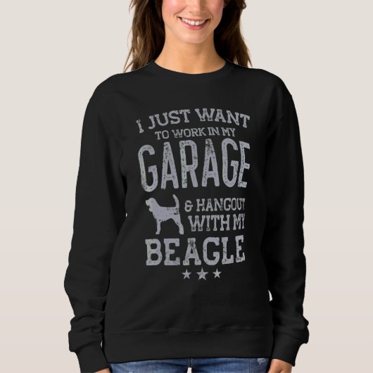 Beagle-Vater-Autogarage-Treffpunkt Männer Sweatshirt (Vorderseite)