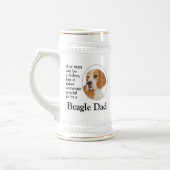 Beagle Vater Bierglas (Links)