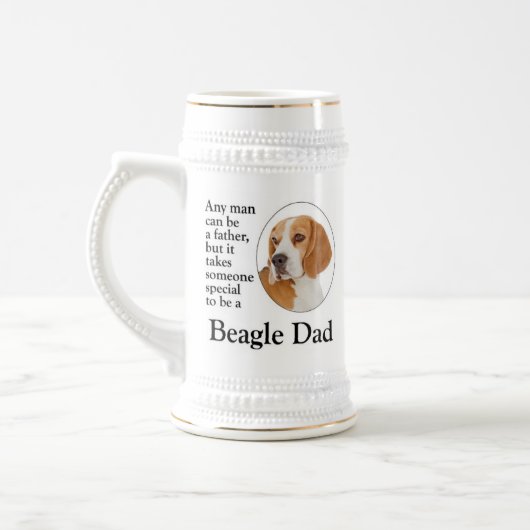 Beagle Vater Bierglas (Links)