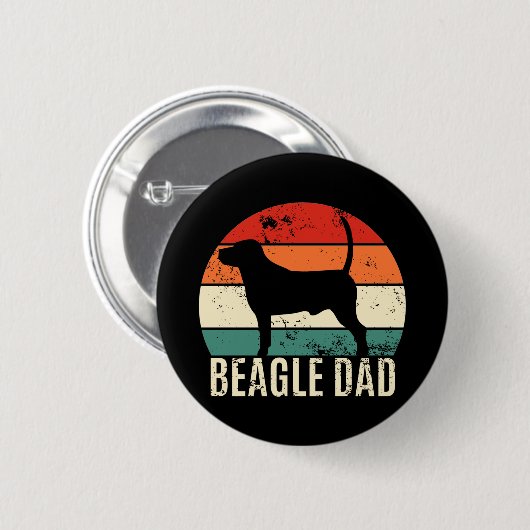 Beagle Vater Button (Vorne & Hinten)