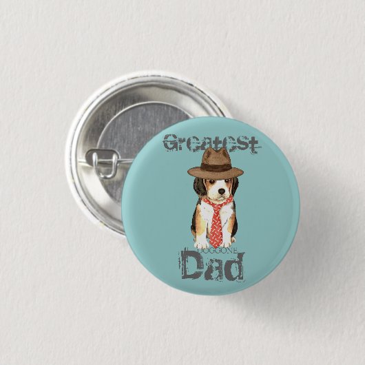 Beagle Vater Button (Vorne & Hinten)