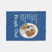 Beagle Vater Fleece Blanket (Vorderseite (Horizontal))