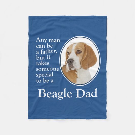 Beagle Vater Fleece Blanket (Vorderseite)
