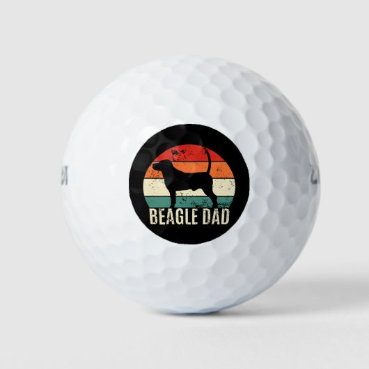 Beagle Vater Golfball (Vorderseite)