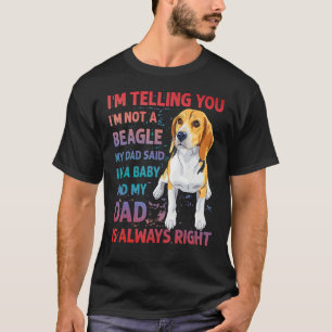 Beagle-Vater Hund lustiger Spruch T-Shirt