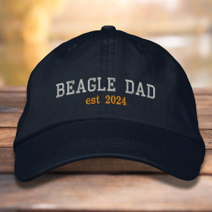 Beagle-Vater Hund Papa Gründungsdatum Bestickte Baseballkappe