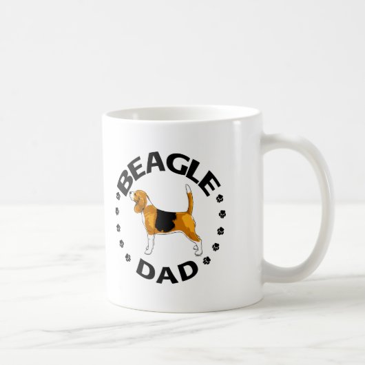 Beagle Vater Kaffeetasse (Rechts)