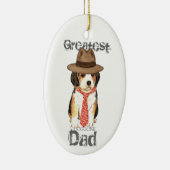 Beagle Vater Keramik Ornament (Rechts)