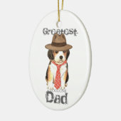 Beagle Vater Keramik Ornament (Links)