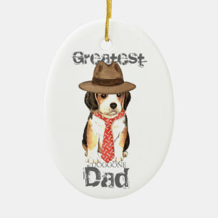 Beagle Vater Keramik Ornament