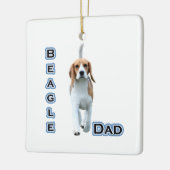 Beagle Vater Keramikornament (Links)