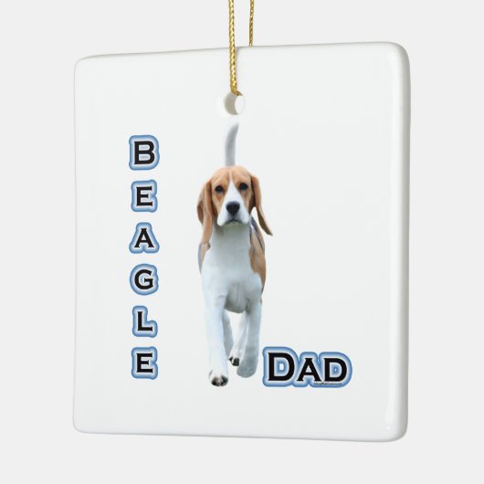 Beagle Vater Keramikornament (Links)