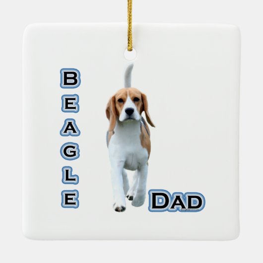 Beagle Vater Keramikornament (Rückseite)