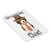 Beagle Vater Magnet (Rechte Seite)