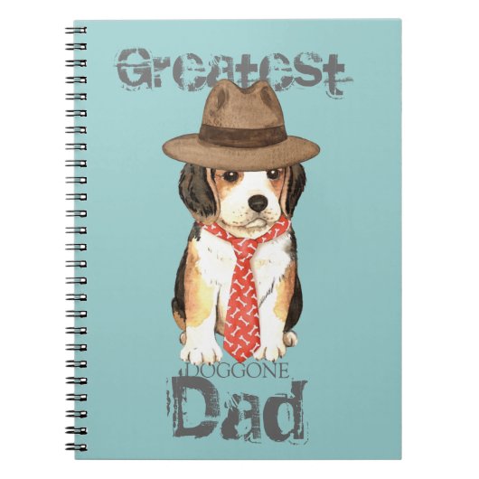 Beagle Vater Notizblock (Vorderseite)