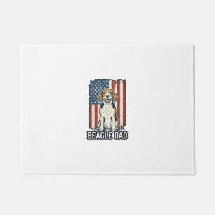 Beagle-Vater Patriotisches Vintage-Gravur-Hund-Des Fußmatte