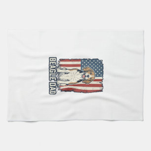 Beagle-Vater patriotisches Vintage-Gravur-Hund-Des Geschirrtuch